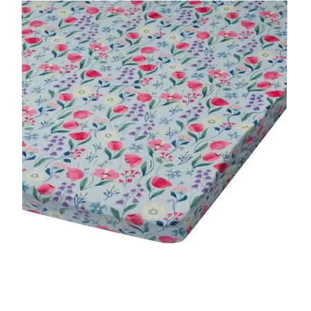 Loulou Lollipop Tencel Fitted Crib Sheet - Bluebell TCRBBBL Tjskids.com