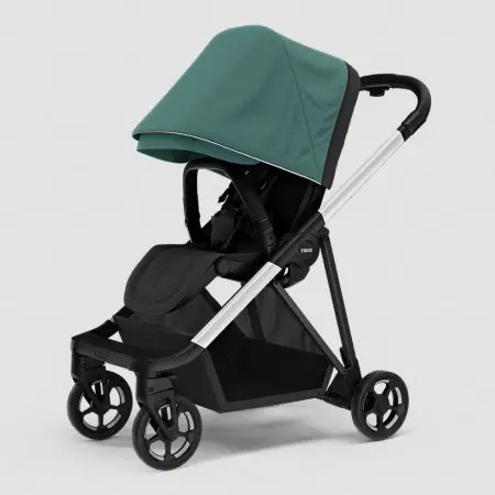 Thule Shine Stroller Silver Frame - Mallard Green