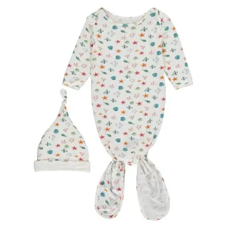 Tickety Boo Knotted Gown and Hat - Sea Shells