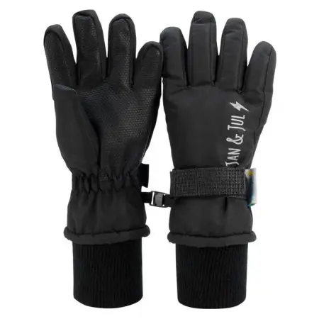Jan and Jul Toasty-Dry Waterproof Snow Gloves Black