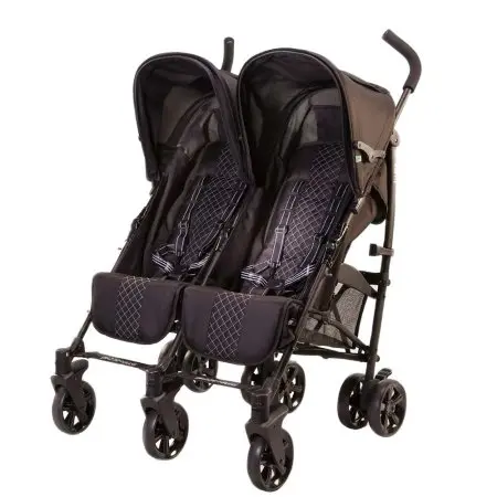 guzzie+Guss Twice Double Stroller - Black