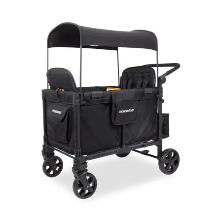 WonderFold	W4 Elite PRO Double Stroller Wagon - Black	W4ELTP-JBLK	604085006034 Tjskids.com
