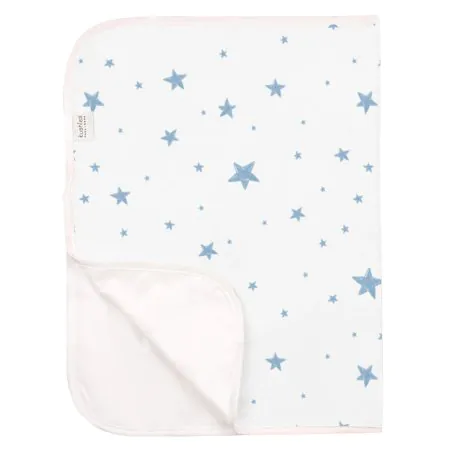 Kushies	Waterproof Flat Changing Pad Terry Blue Scribble Star	P215-605 Tjskids.com