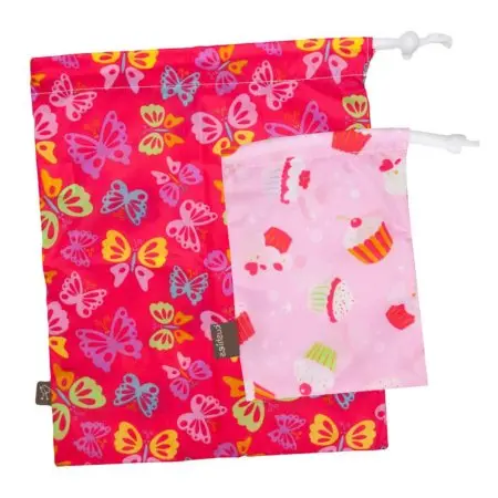 Kushies	Waterproof Wet Bag 2 Pack Large - Girl C3010G01 Tjskids.com