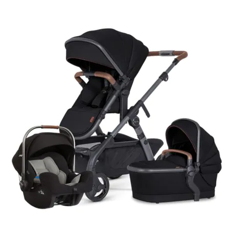 Silver Cross Wave 3 Stroller + PIPA Infant Seat Bundle - Licorice BUWVPPLC Tjskids.com