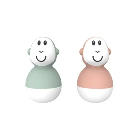 Matchstick Monkey Wobblers - Mint Green & Dusty Pink 19-20003 810033540837 Tjskids.com