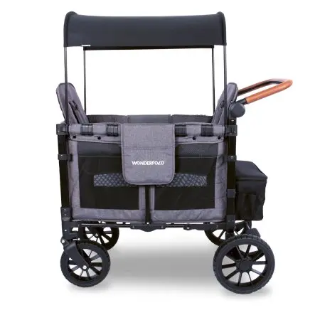 W2 LUXE Premium Double Stroller - Charcoal Gray