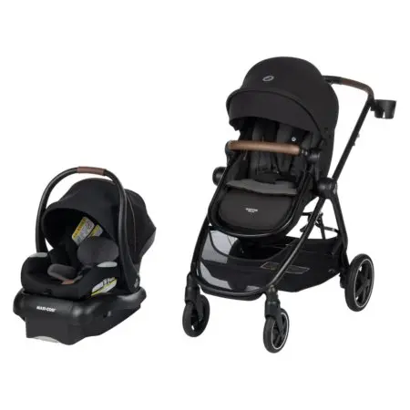 Maxi Cosi Zelia Luxe 5-in-1 Modular Travel System - New Hope Black 01363CHCT 884392003609 Tjskids.com