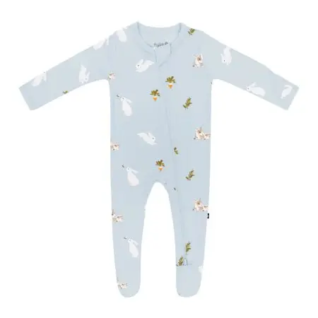 Kyte Baby Printed Zippered Footie - Ice Rabbit 0 - 3 months 1911BNIC1 Tjskids.com