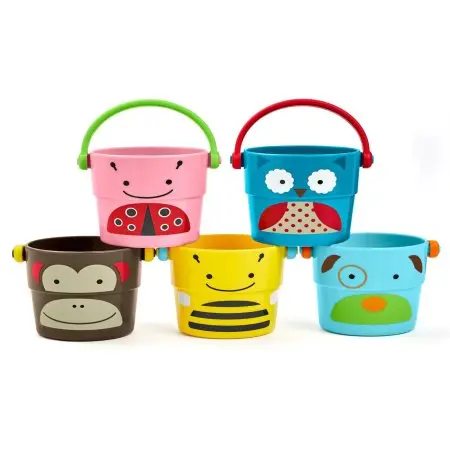Skip Hop Zoo Stack & Pour Buckets - New Characters 9O277410 195861849551 Tjskids.com
