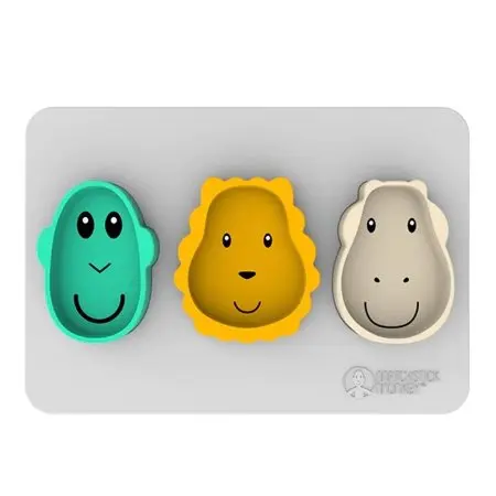 Animal Snack Mat - Cool Gray tjskids.com