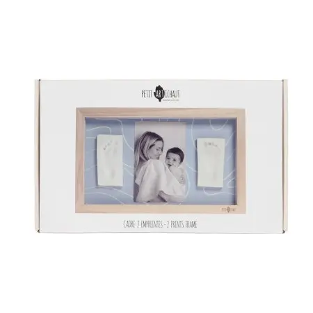 Petit Artichaut 2 Prints Frame - Blue Abstract PA1704	3700552370756 Tjskids.com