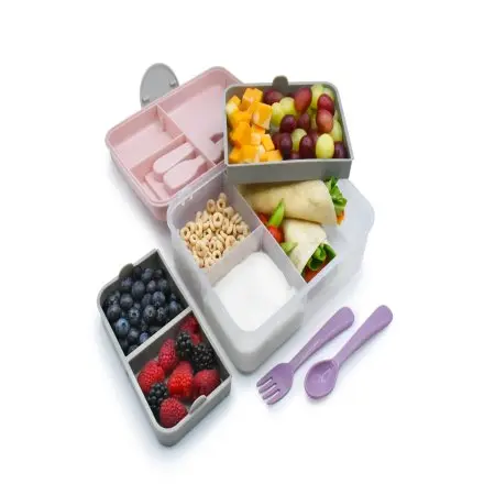 Melii 2 Tier Bento - Pink, Purple, Grey 21500 790693215002 Tjskids.com

