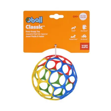 Oball 4" Oball Classic Red/Blue/Green/Yellow KII-10340	74451103405 Tjskids.com