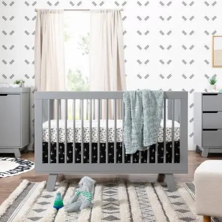 Babyletto Hudson 3 In 1 Crib With Toddler Rail - Grey