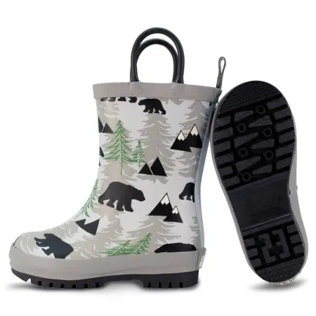 Jan & JulPuddle-Dry Rain Boots - Bear