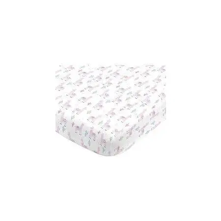 Just Born Crib Fitted Sheet - Pink Llama GCW50156 32633130366 Tjskids.com