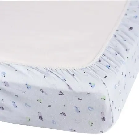 Kushies	Flannel Crib Sheet - Car & Truck S33035 Tjskids.com
