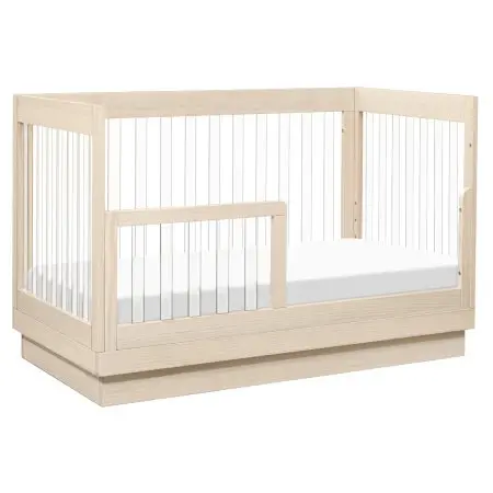 Babyletto Harlow Acrylic 3 In 1 Crib With Toddler Rail - Washed Natural M8601KNX 48517860335 Tjskids.com