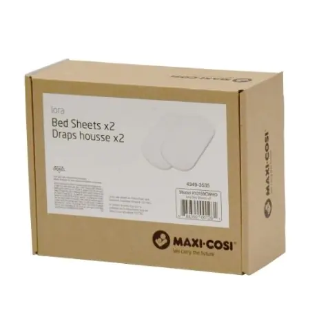 Maxi Cosi Iora Bedsheets 2 Pack - White