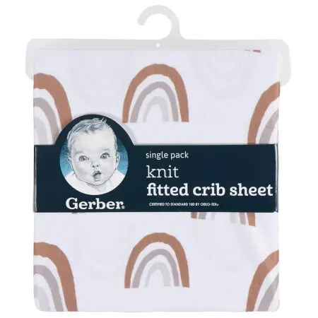 Gerber Knit Crib Sheet - Boho Rainbow - Rainbow GCW51017	13618468995 Tjskids.com