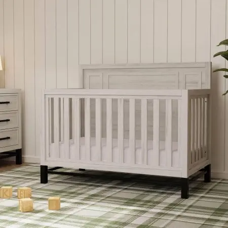 Monogram by Namesake Newbern 4-in-1 Convertible Crib - White Dirftwood