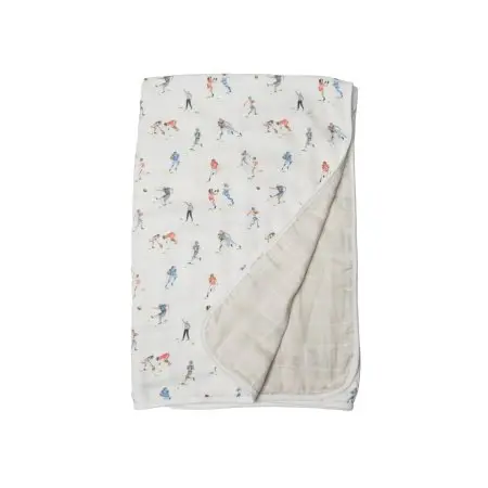 Loulou Lollipop Muslin Quilt - Football QTFTB	825754027000 Tjskids.com