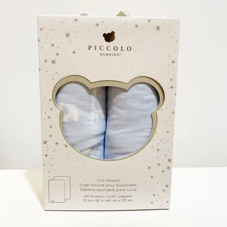 Piccolo Bambino Jersey 2 Pack Crib Sheet - Blue