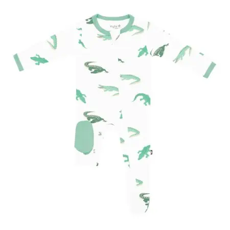 Kyte Baby Printed Zippered Footie Crocodile  Tjskids.com 
