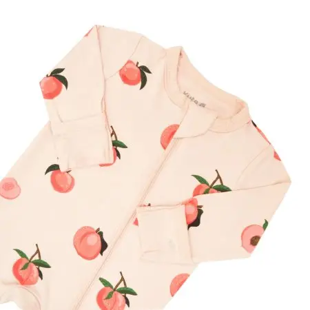 Kyte Baby Printed Zippered Footie - Peach Tjskids.com
