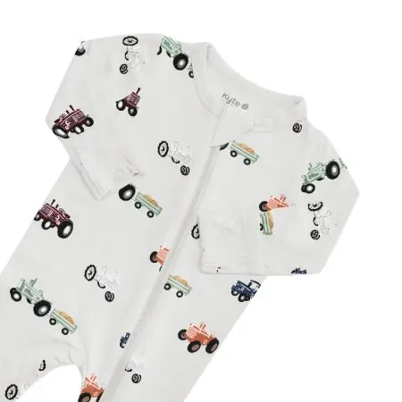 Kyte Baby Printed Zippered Footie - Tractor Tjskids.com