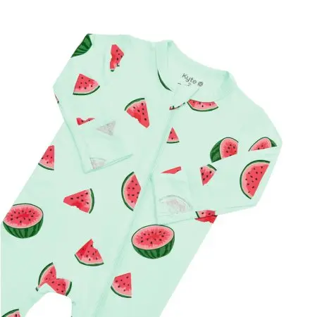 Kyte Baby Printed Zippered Footie - Watermelon Tjskids.com