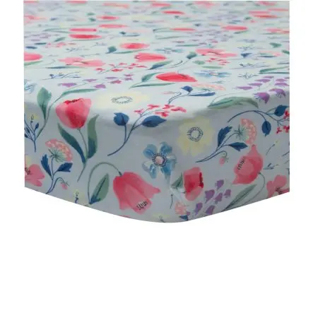Loulou Lollipop Tencel Fitted Crib Sheet - Bluebell TCRBBBL Tjskids.com