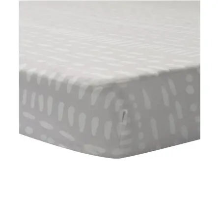 Loulou Lollipop Tencel Fitted Crib Sheet - Grey Mudcloth TCRBGMD 825754037580 Tjskids.com