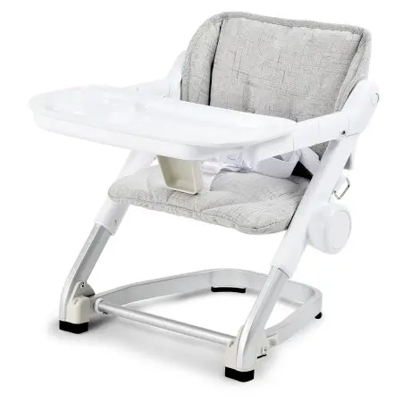 Booster White with Seat Pad - Shadow Grey