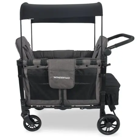 Wonderfold W2 ELITE Double Stroller  - Volcanic Black