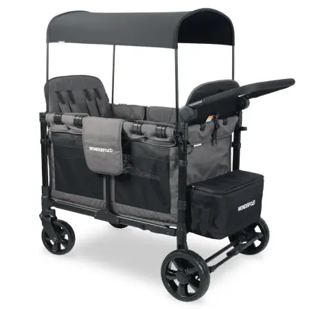 Wonderfold W4 ELITE Quad Stroller - Charcoal Gray