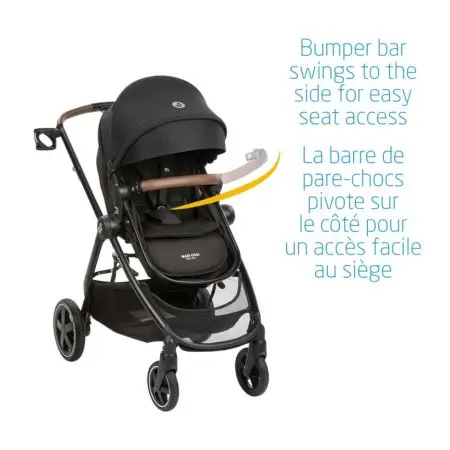 Maxi Cosi Zelia Luxe 5-in-1 Modular Travel System - Basalt Black 01363CBLJ 884392003586 Tjskids.com