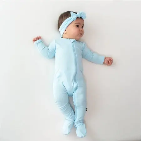 Kyte Baby  Zippered Footie - Powder Tjskids.com
