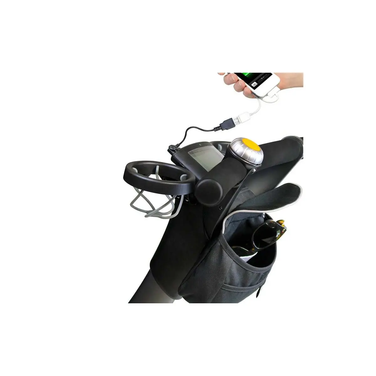 Shop 4moms Origami Handlebar Bag and Cell Phone Charger TJSKIDS.COM TjsKids