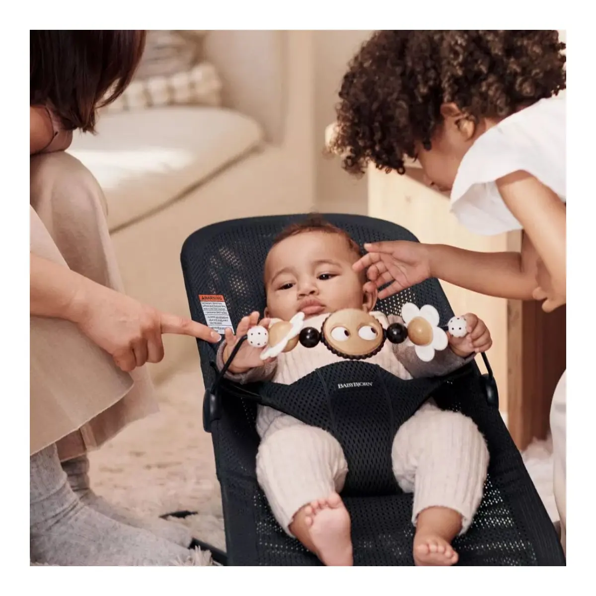Baby Bjorn Babybjorn Toy for Bouncer Googly Eyes Black White TJSKIDS.COM TjsKids