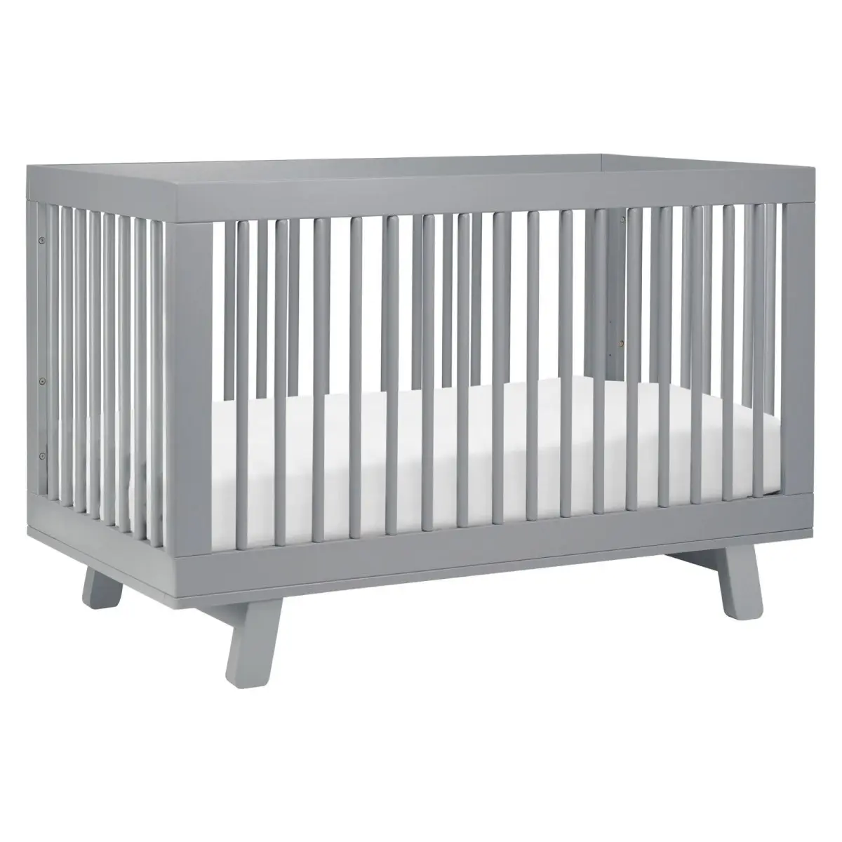 Hudson 3 In 1 Crib With Toddler Rail Grey