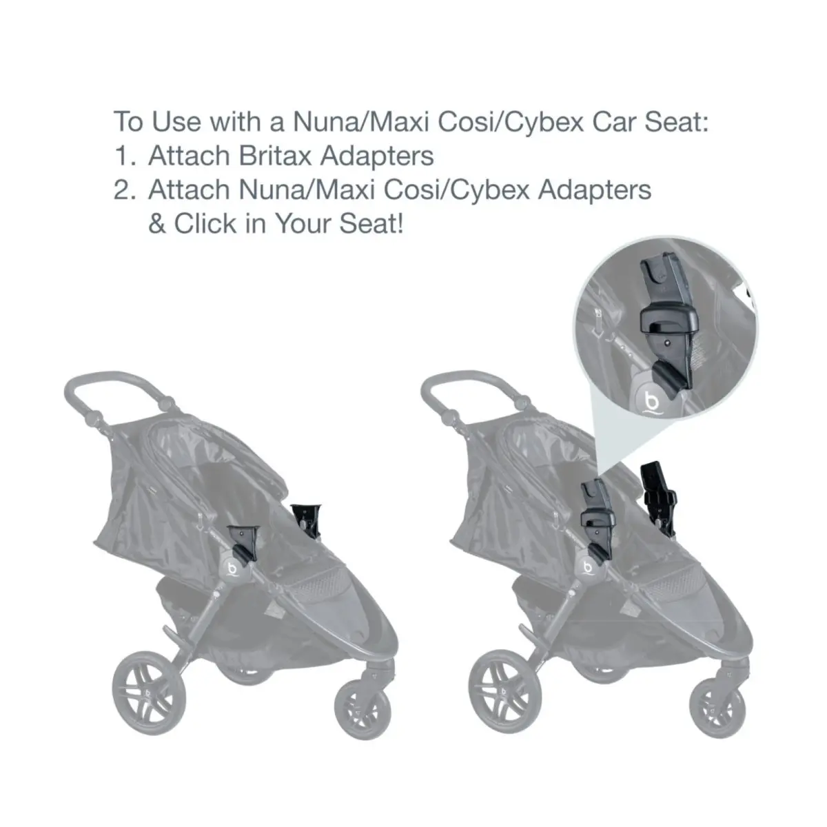 Britax b free car seat adapter online