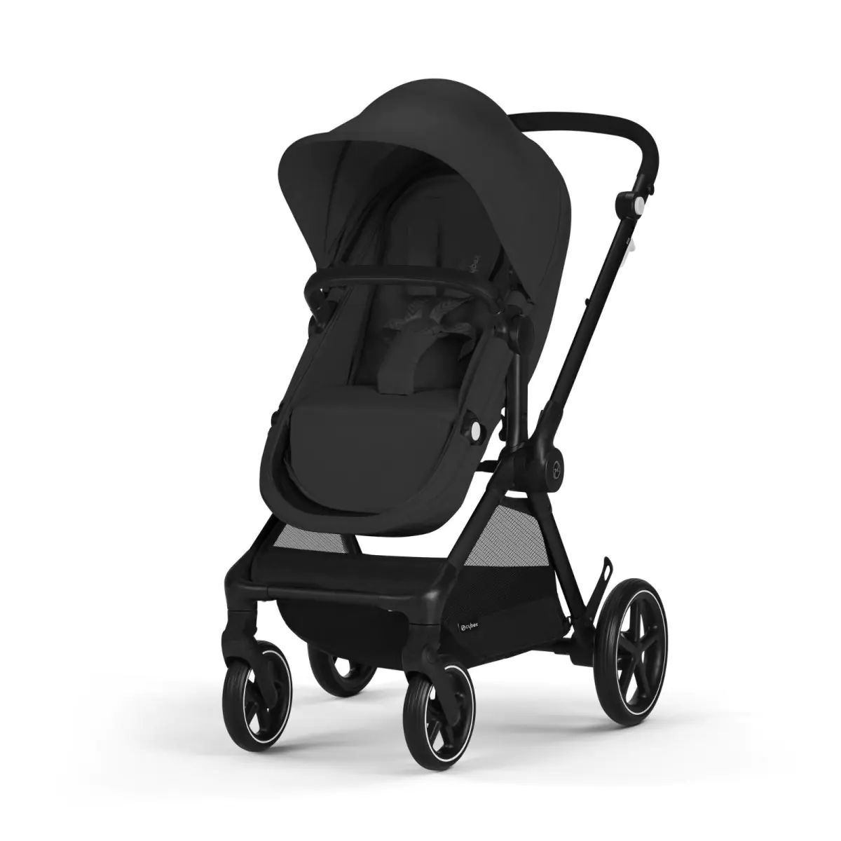 Cybex Eos Black Stroller Frame and Seat Moon Black TjsKids