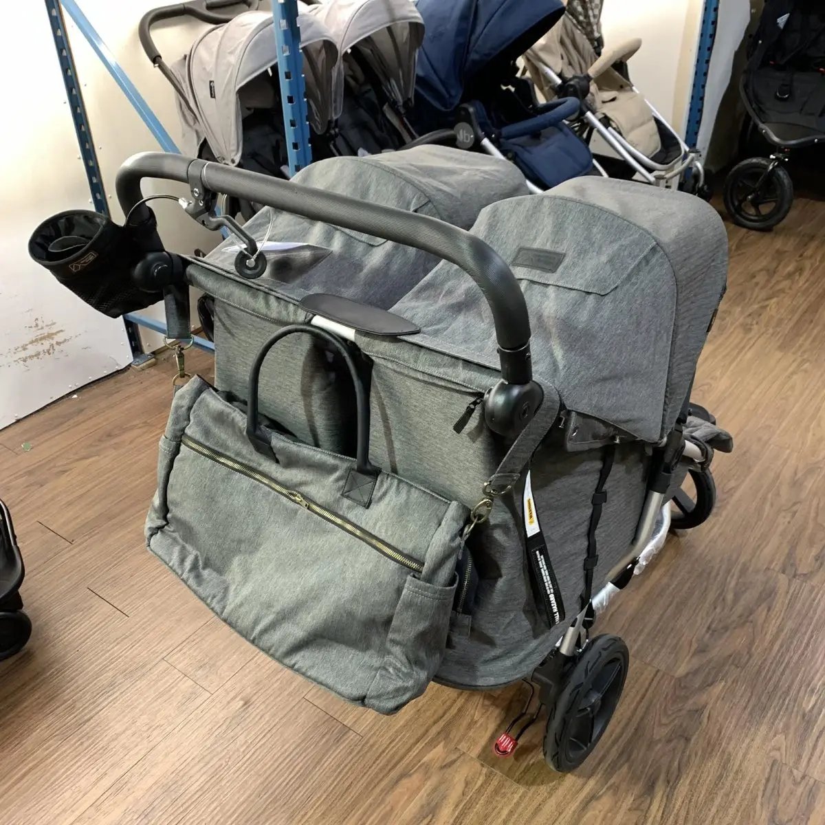 Mountain Buggy Duet Stroller Luxury Collection Herringbone Open Box TjsKids