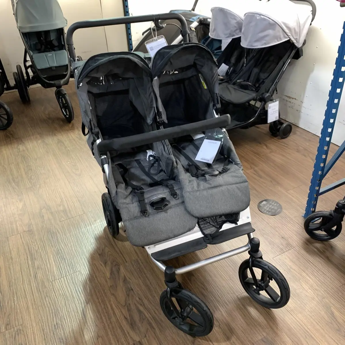 Mountain Buggy Duet Stroller Luxury Collection Herringbone Open Box TjsKids