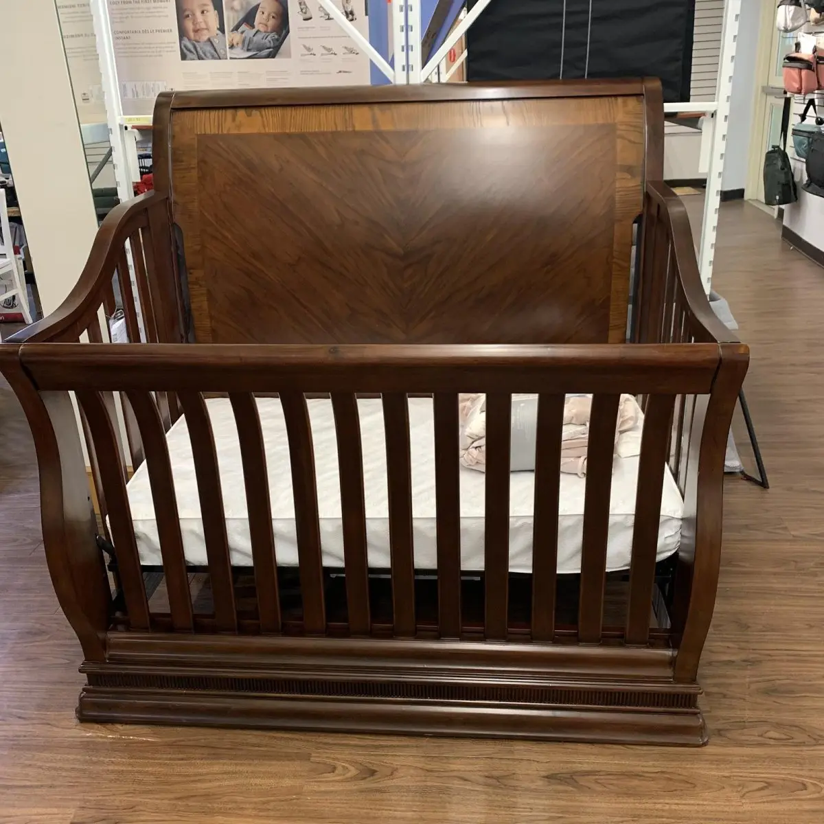 Munire Furniture Park Ave. Lifetime Crib Cinnamon Open Box TjsKids