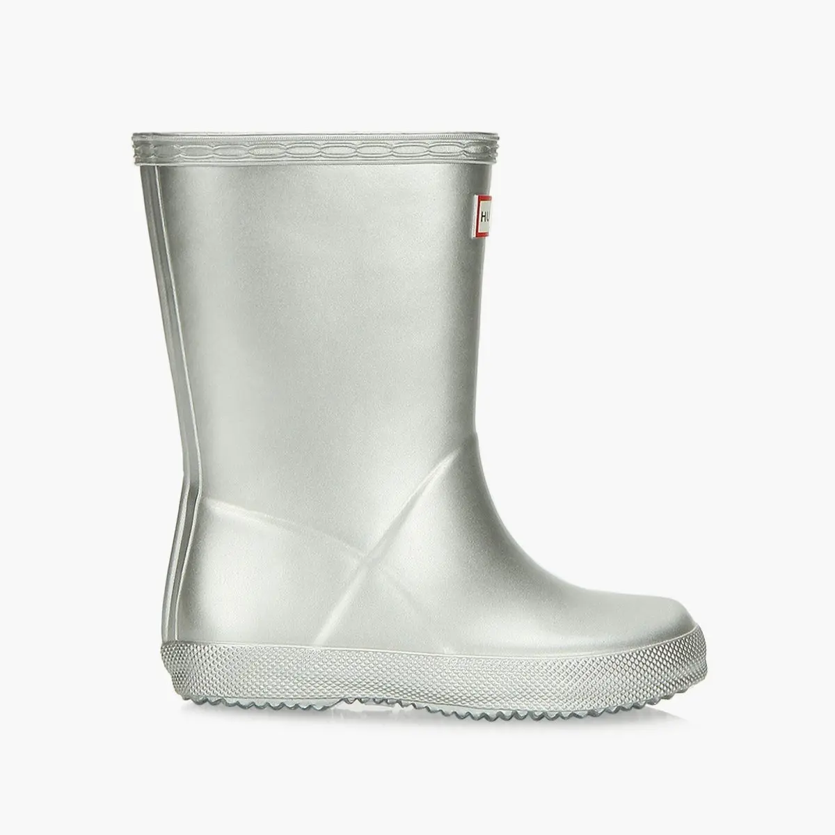 Kids First Classic Metallic Rain Boots Silver
