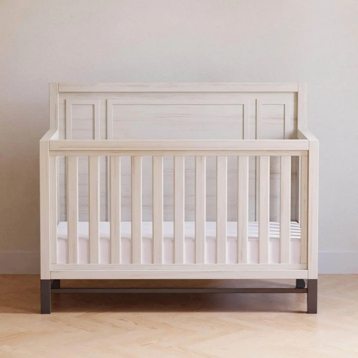 Monogram by Namesake Newbern 4 in 1 Convertible Crib White Dirftwood TjsKids