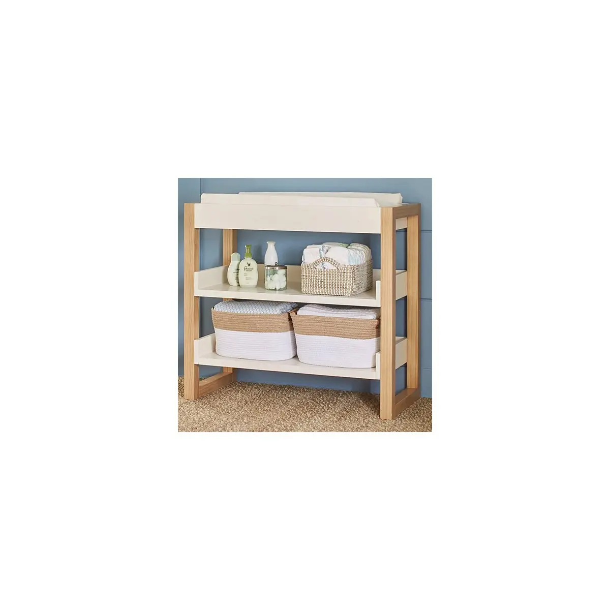 Million Dollar Baby Nantucket Changing Table White Honey TJSKIDS.COM TJsKids